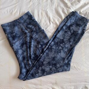 Athleta Salutation Stash Pocket Tight | Tie-Dye Print | Size XL